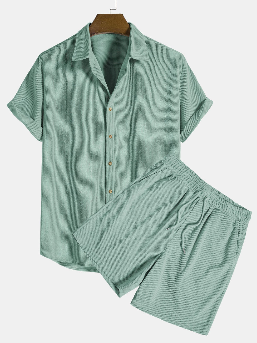 Sunna |  Kurzärmeliges Button-Down-Hemd & Shorts