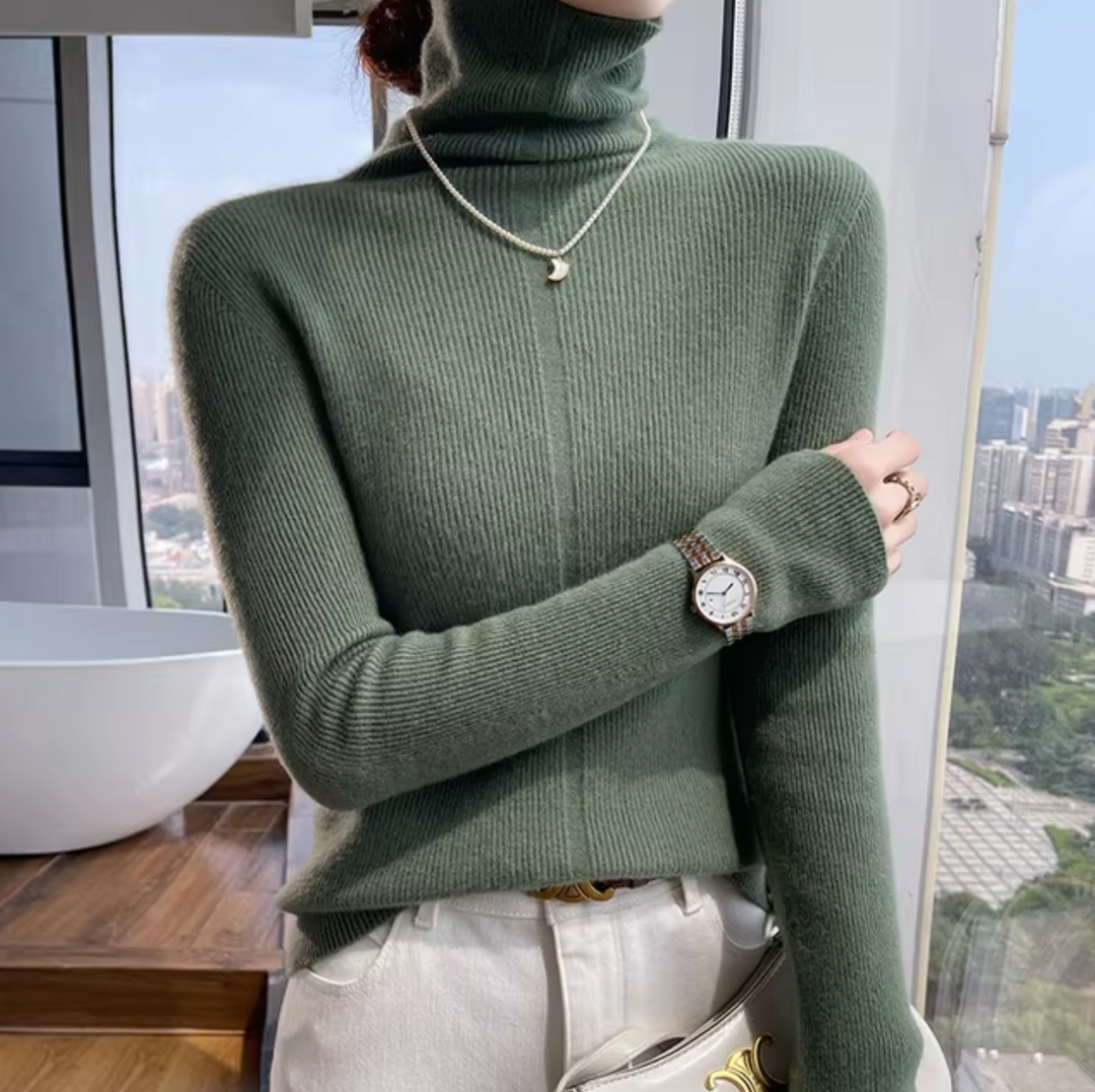 Earnestine | Rollkragenpullover aus Wolle und Kaschmir