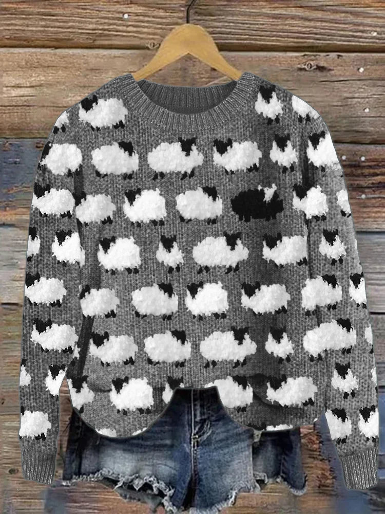 Titania | Gemütlicher gestrickter Vintage-Pullover