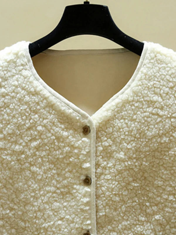 Cornelia | Warme ärmellose Strickjacke aus Lammwolle für Frauen