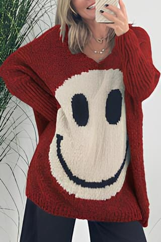 Themis | Lässiger Smiley-Pullover im modernen Stil