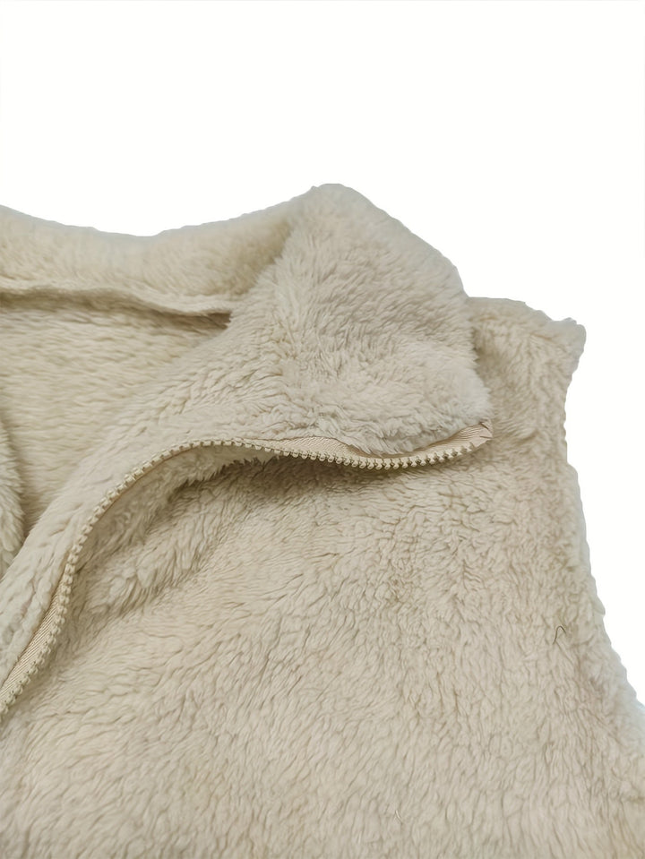 Briallen | Weicher Teddy Bodywarmer mit hohem Kragen