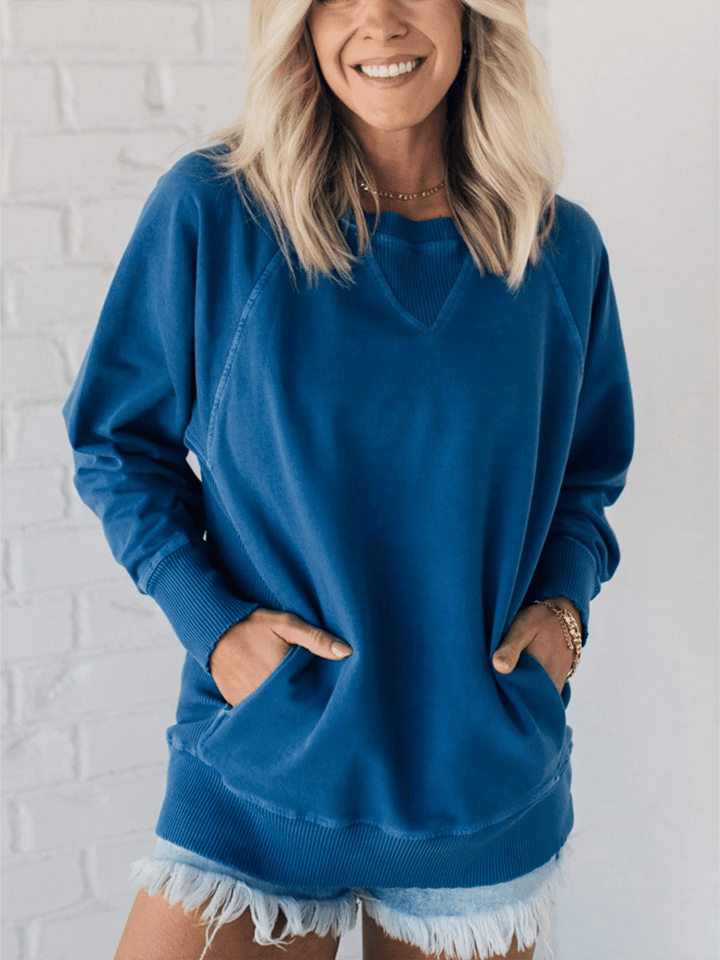 Nicolel | Eleganter Damenpullover mit Taschen