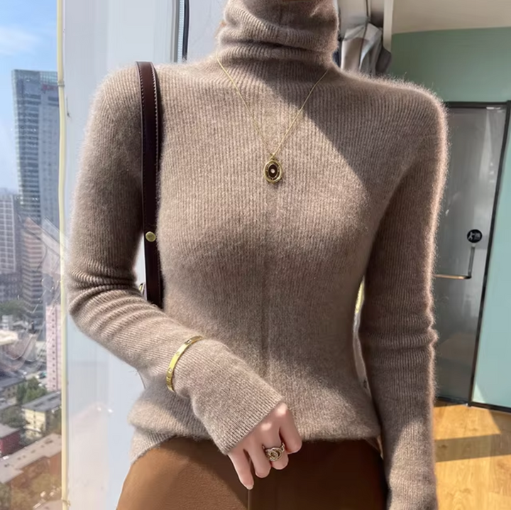 Earnestine | Rollkragenpullover aus Wolle und Kaschmir
