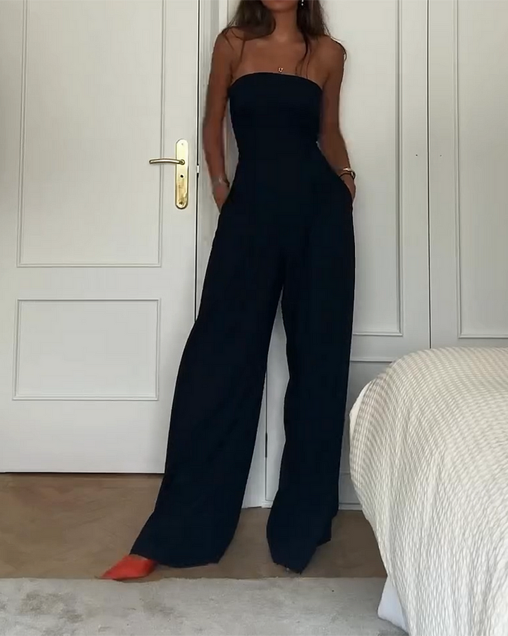 Jeslyn | Schulterfreier Jumpsuit Damen
