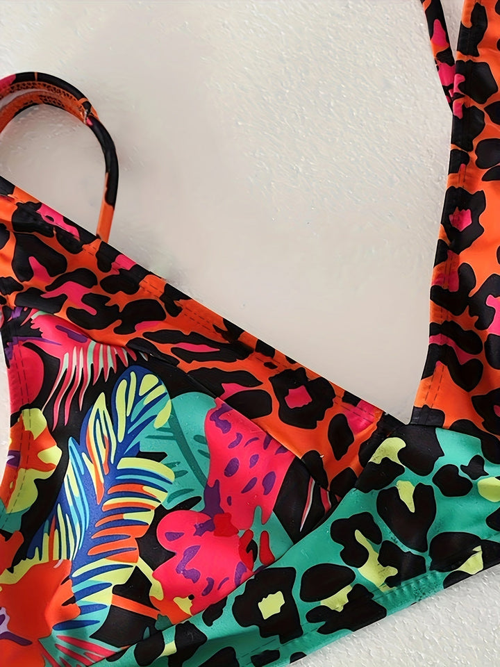 Noravine | Tropischer High-Waist Bikini