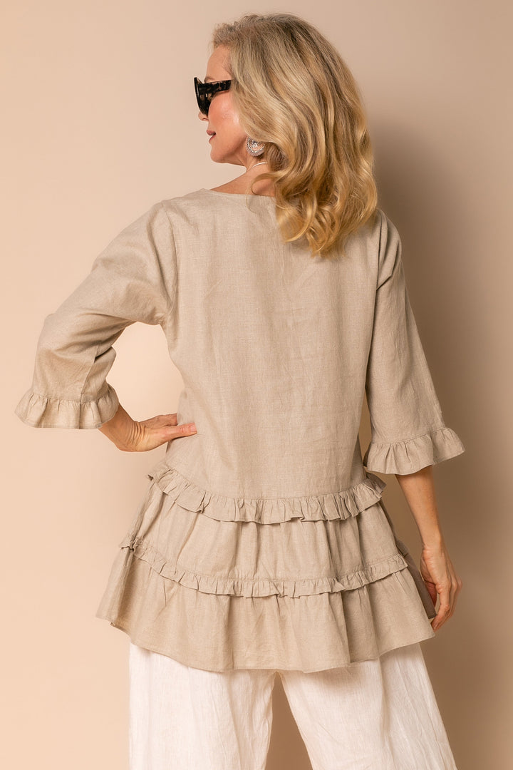 Yadira | Elegantes Leinen-Top Damen