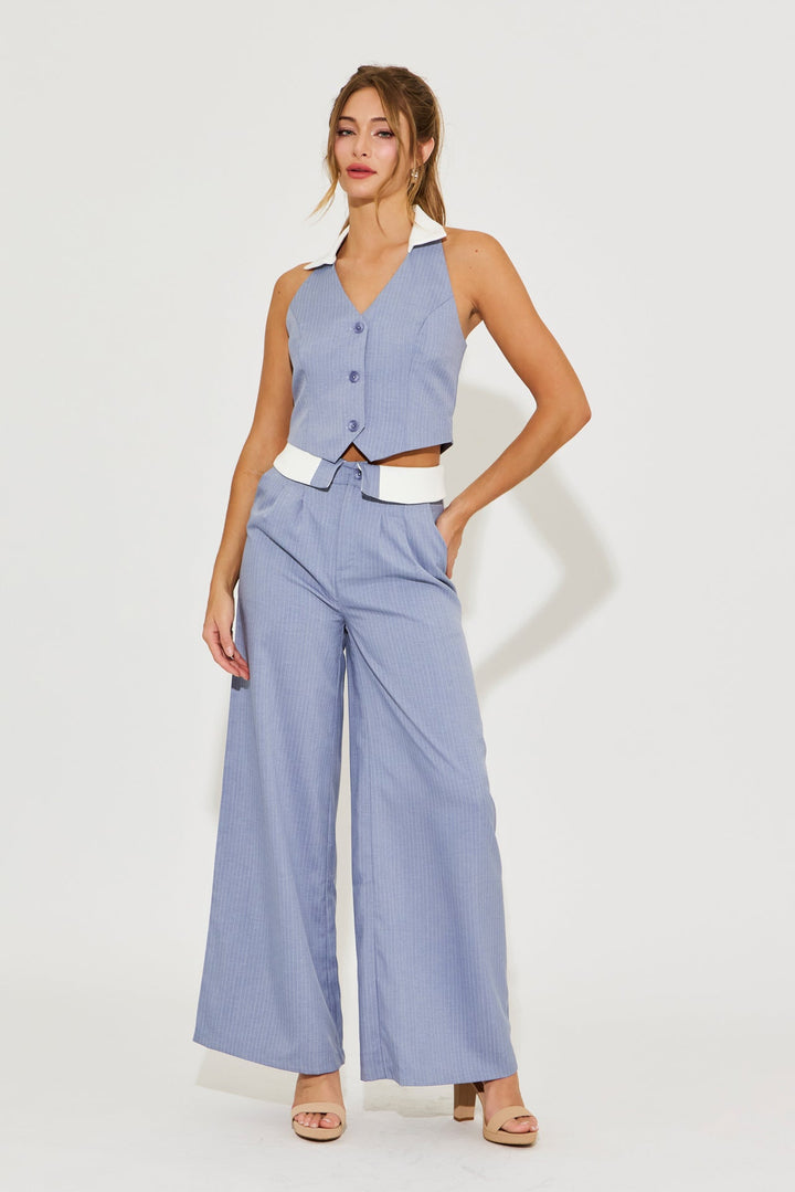 Winara | Gestreiftes Weste-und-Hose-Set