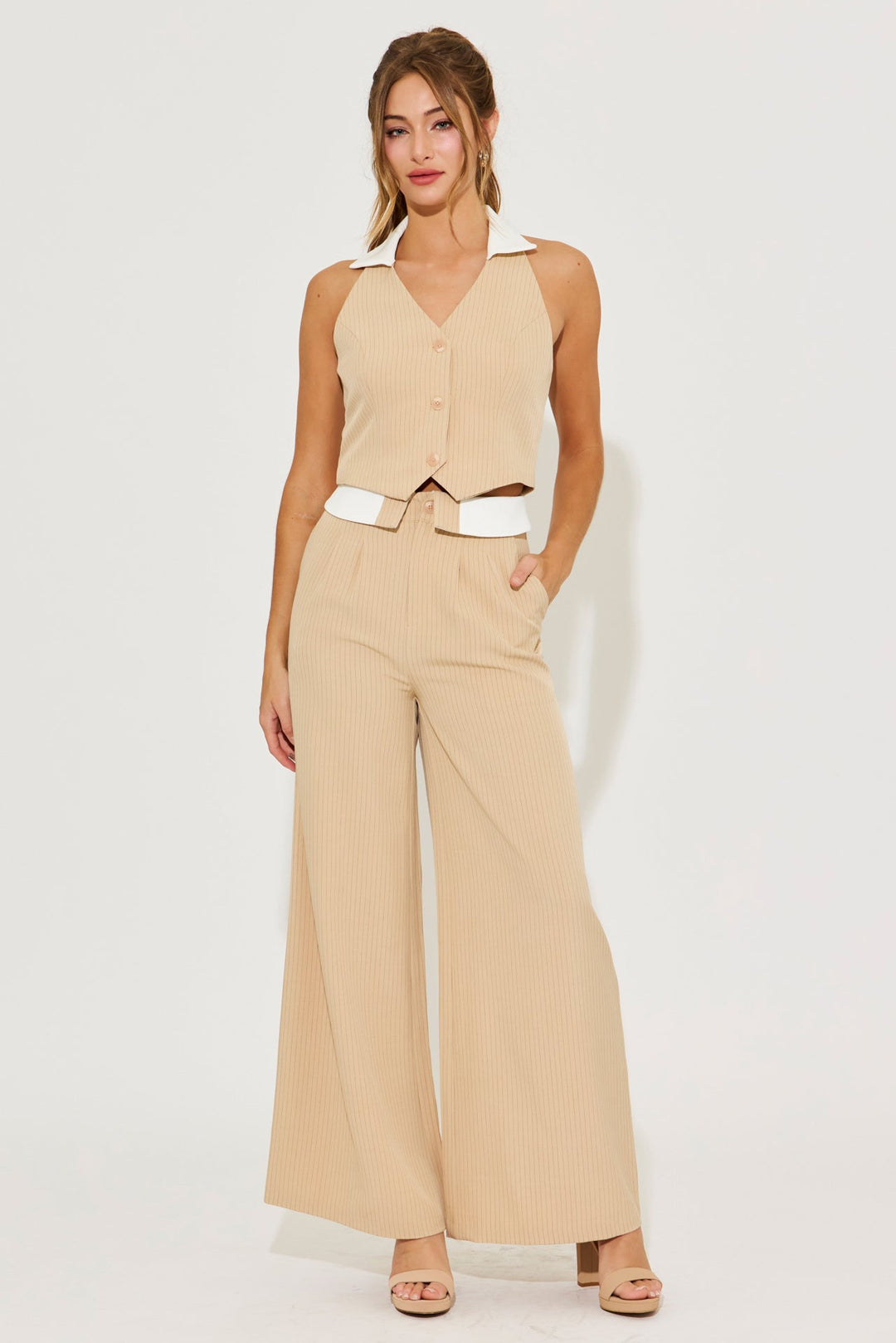 Winara | Gestreiftes Weste-und-Hose-Set