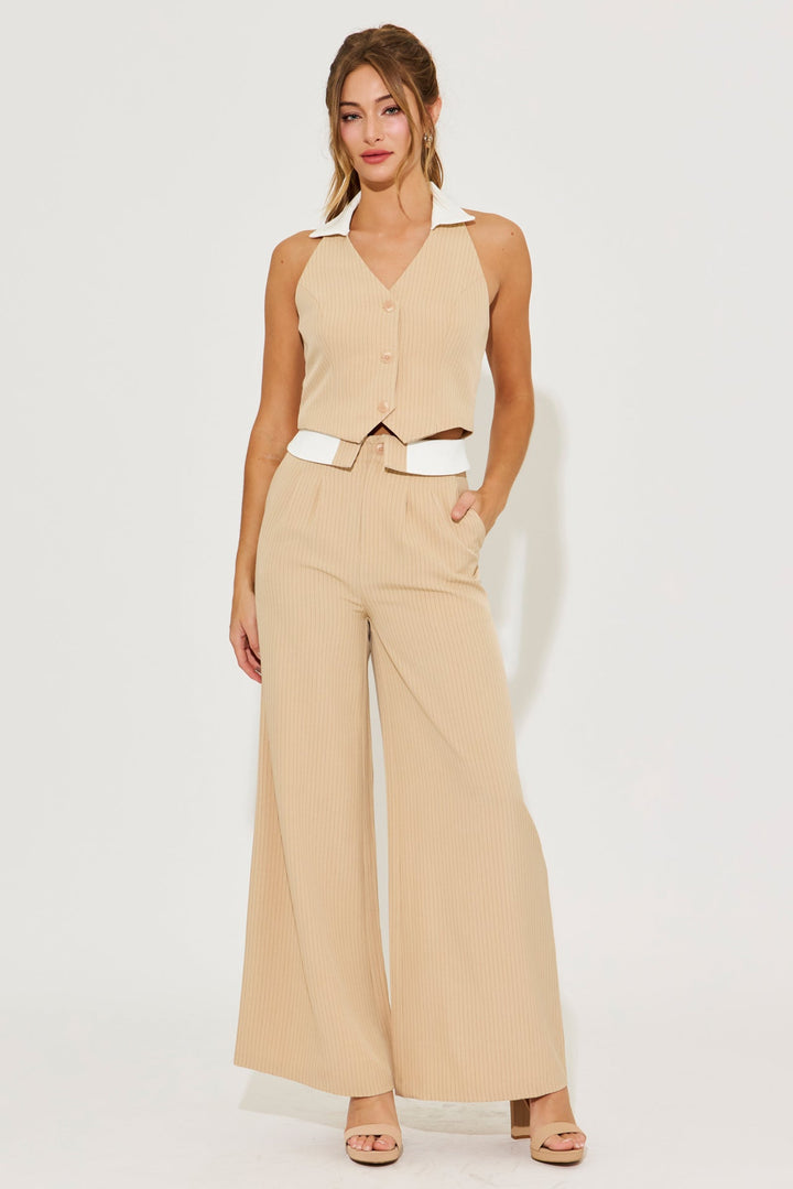 Winara | Gestreiftes Weste-und-Hose-Set