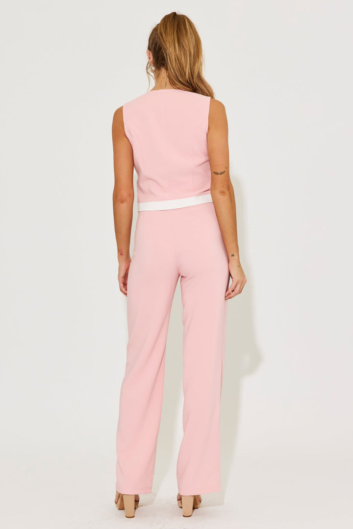 Carisha | Zweifarbiges Weste-und-Hose-Set