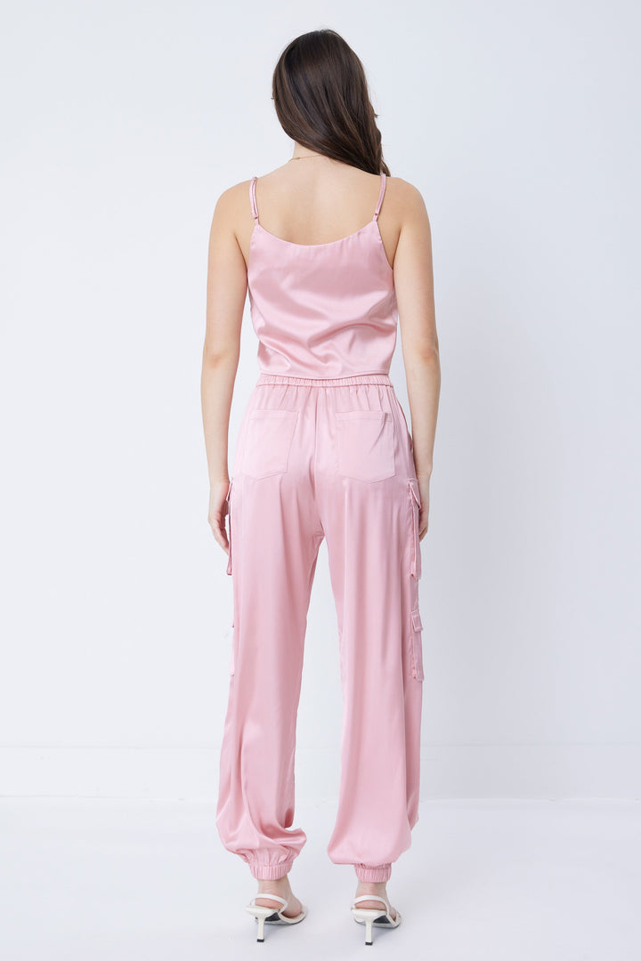 Zivara | Satin Top mit Cargo-Hose