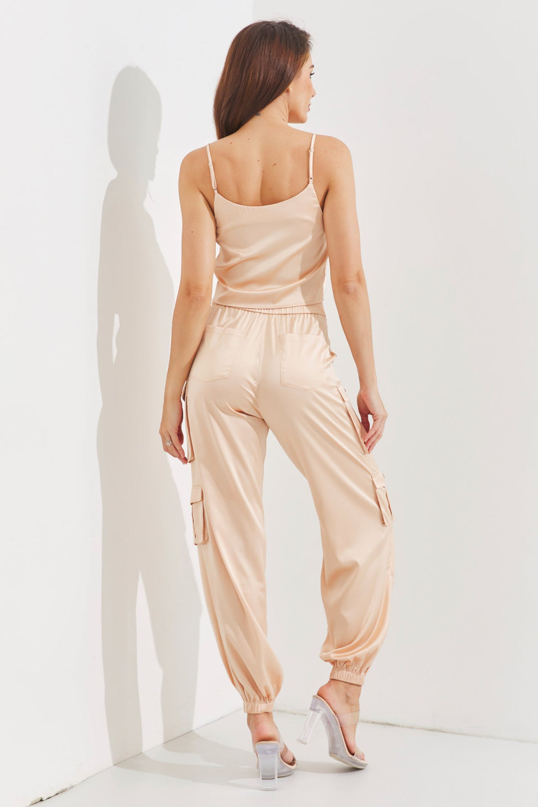 Zivara | Satin Top mit Cargo-Hose