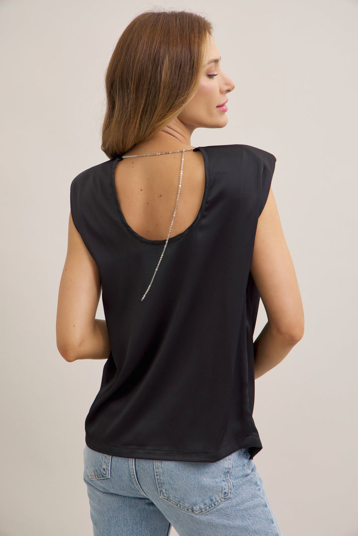 Sabelle | Ärmelloses Top mit Kette