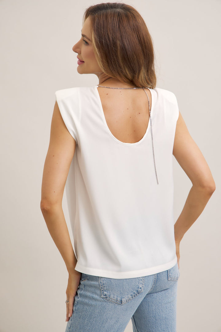 Sabelle | Ärmelloses Top mit Kette