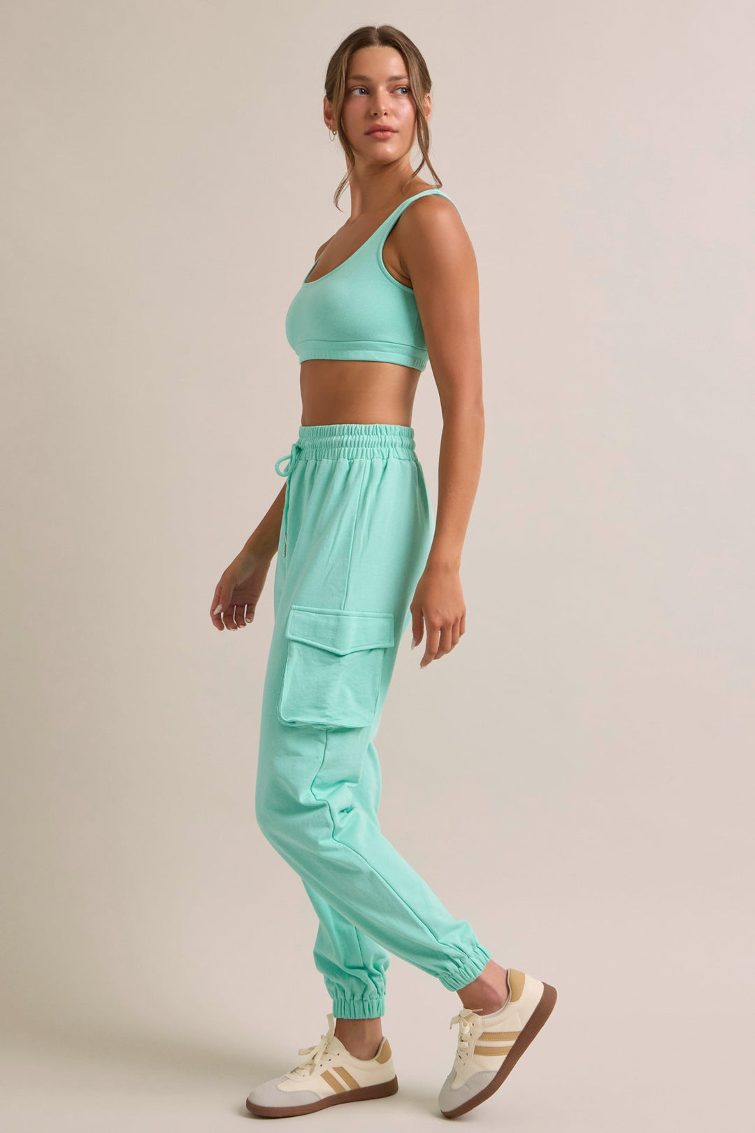 Friah | Damen Crop Top Set