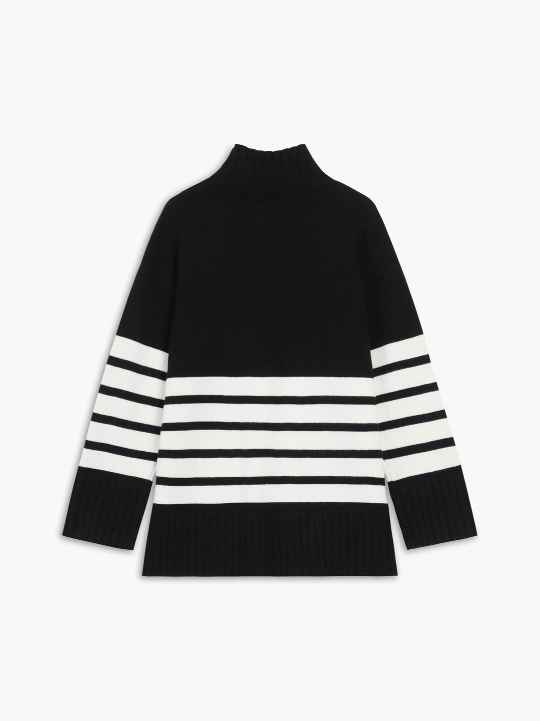 Almeda | Paris Mock Neck Pullover mit Streifen
