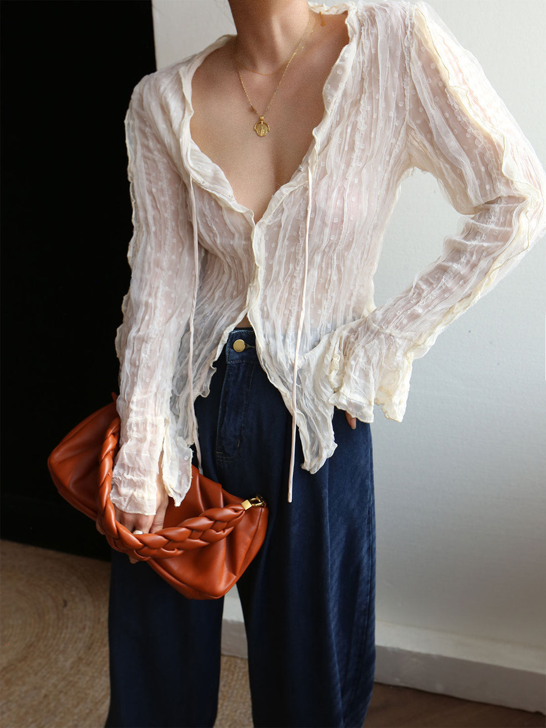 Orlanne | Elegante Chiffonbluse Damen