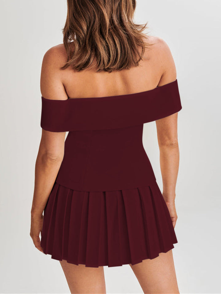 Valora | Set aus elegantem Faltenrock und Top