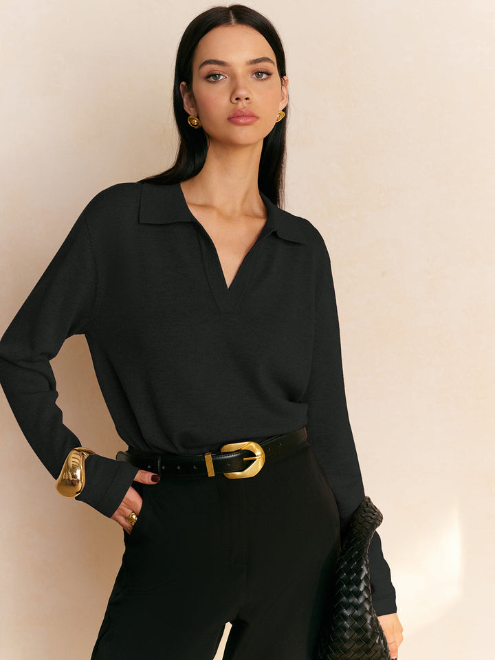 Ailith | Freizeit Kragenpullover Pullover