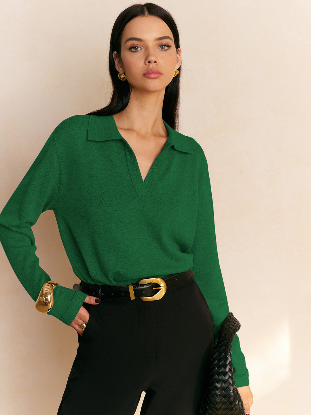 Ailith | Freizeit Kragenpullover Pullover