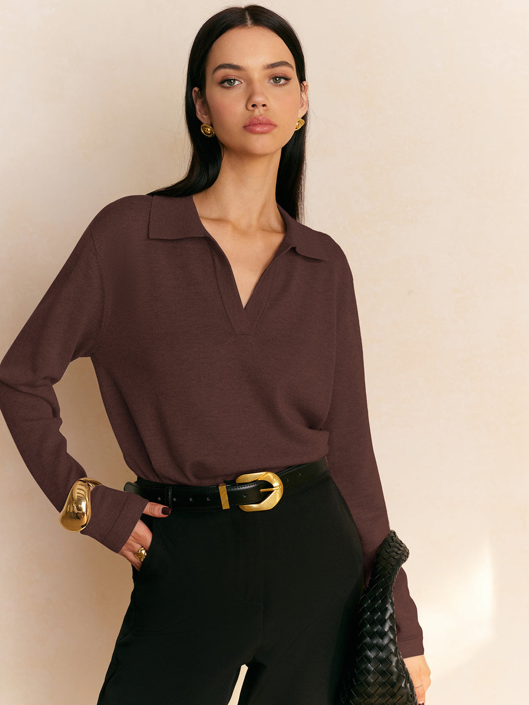 Ailith | Freizeit Kragenpullover Pullover
