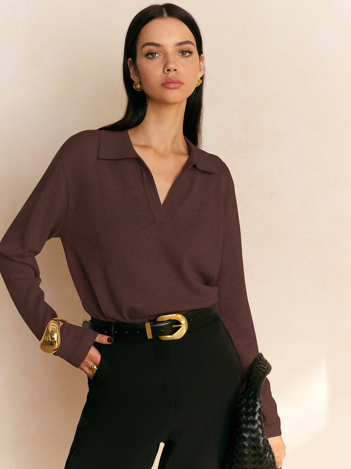 Ailith | Freizeit Kragenpullover Pullover