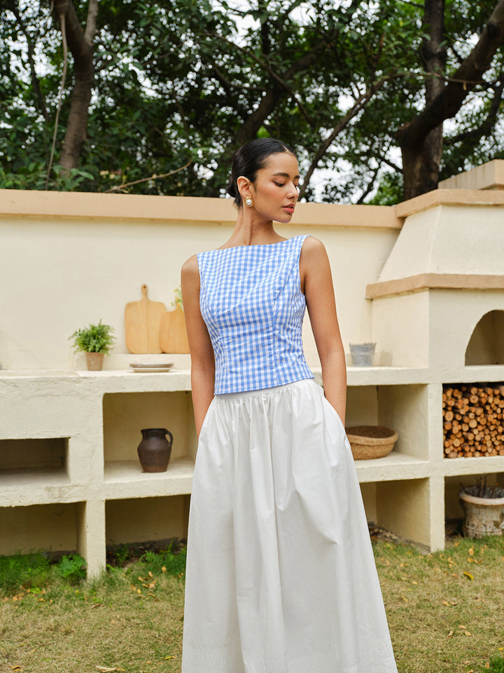 Quivara | Kariertes Crop Top Damen