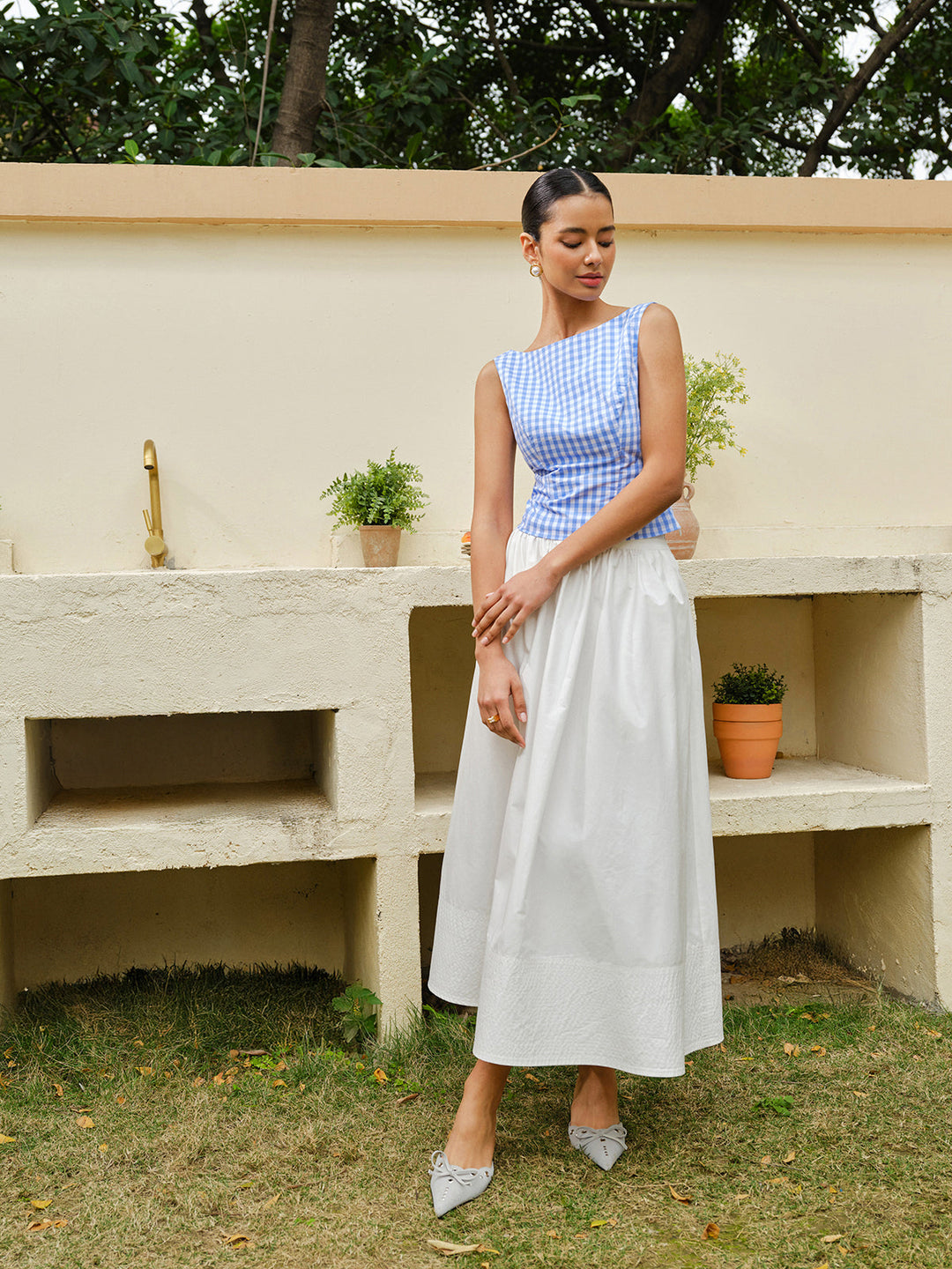 Quivara | Kariertes Crop Top Damen