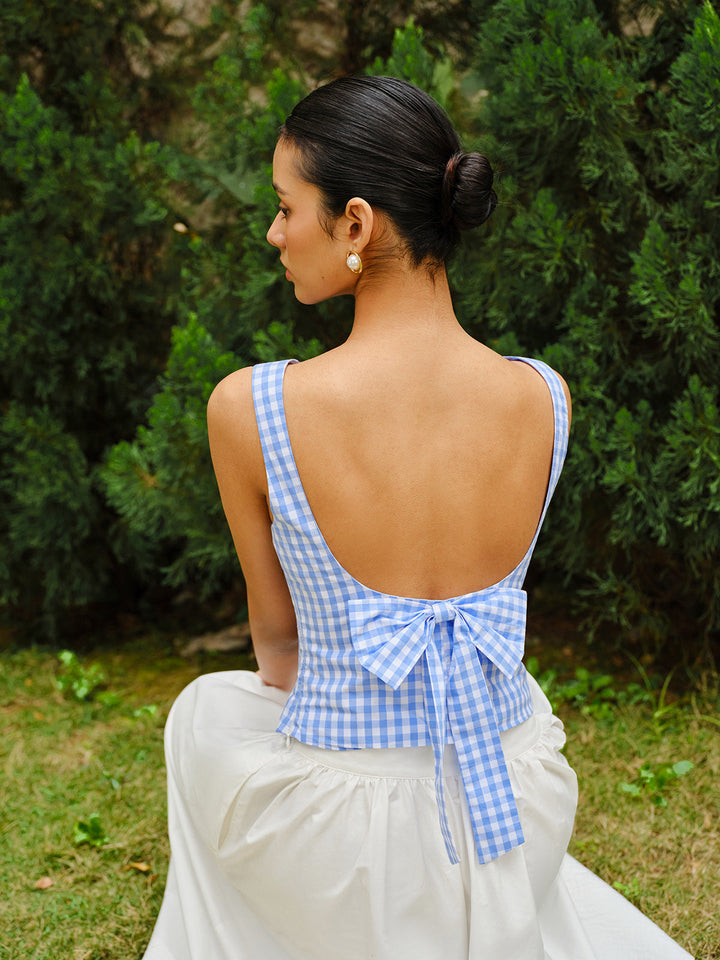 Quivara | Kariertes Crop Top Damen