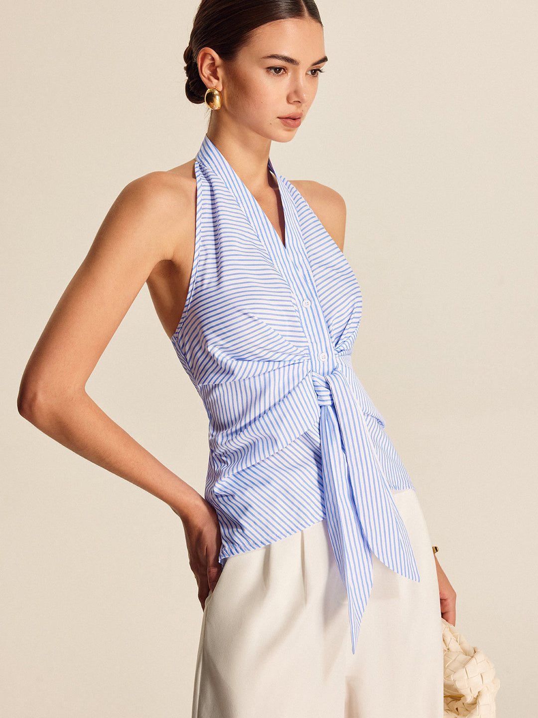 Johanna | Gestreiftes Halter-Top