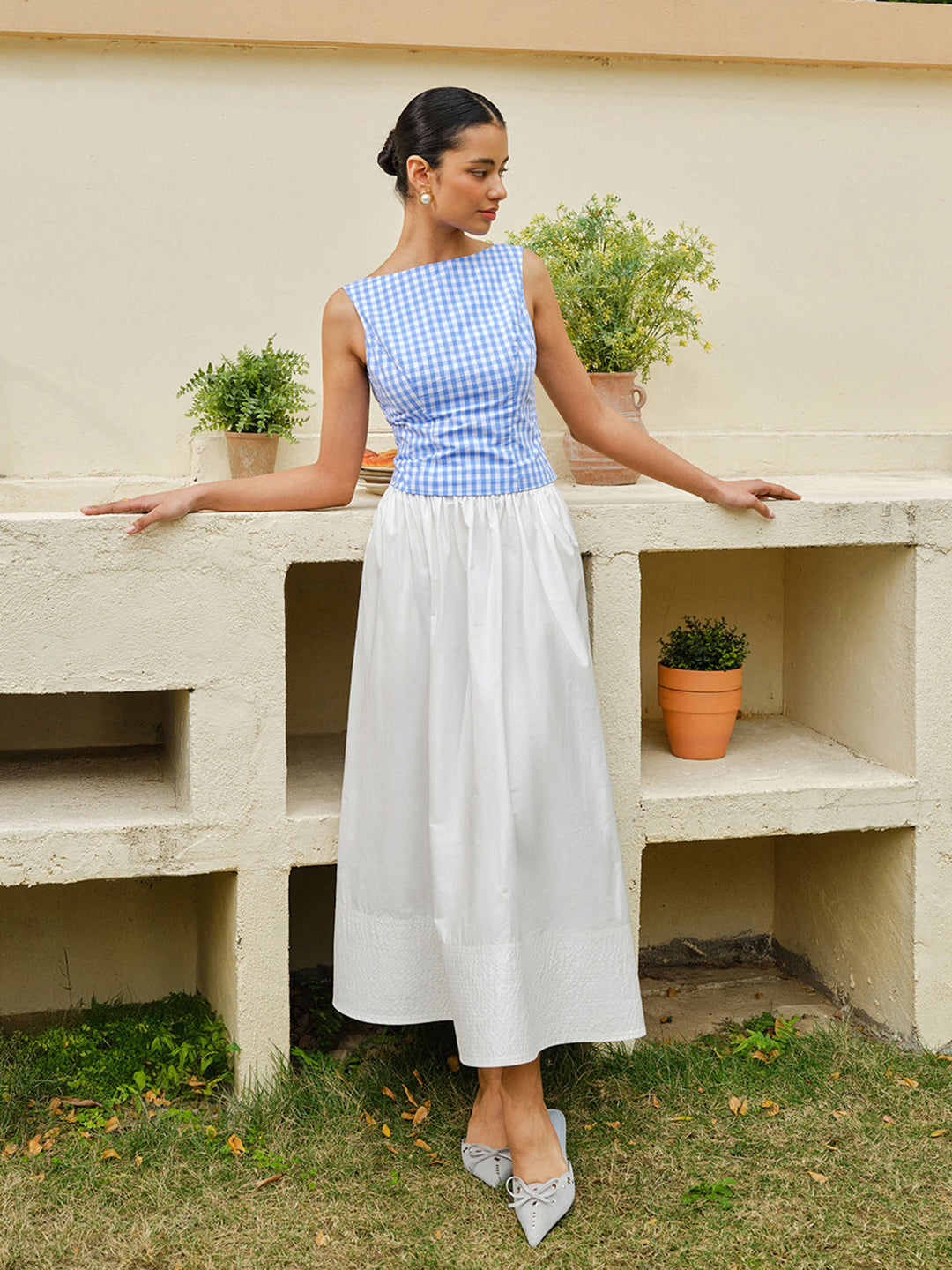 Quivara | Kariertes Crop Top Damen