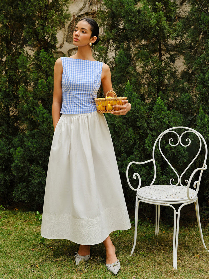 Quivara | Kariertes Crop Top Damen