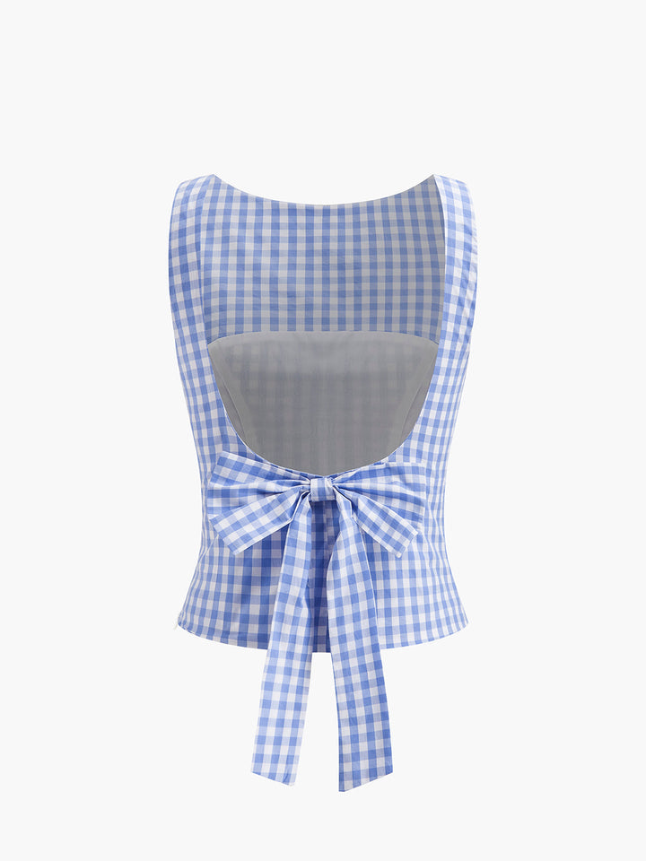Quivara | Kariertes Crop Top Damen