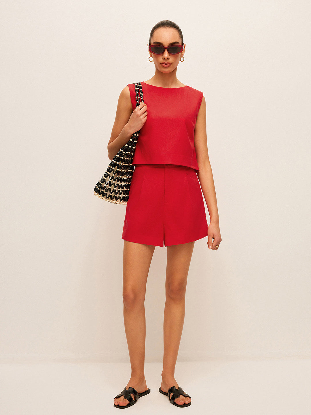 Analissa | Leinen-Shorts Set Damen