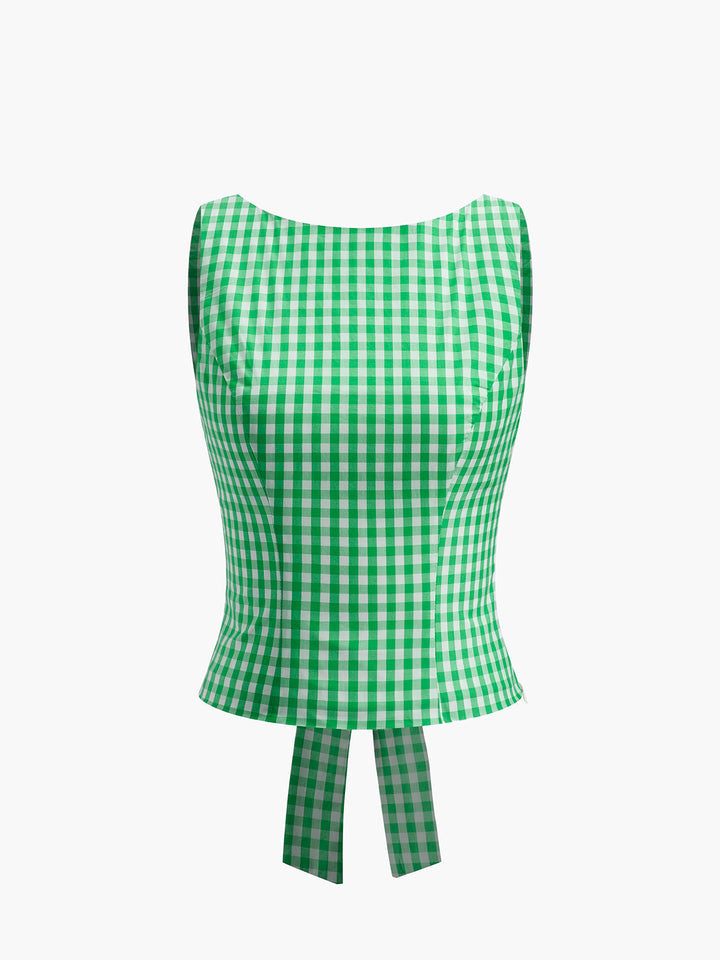 Quivara | Kariertes Crop Top Damen