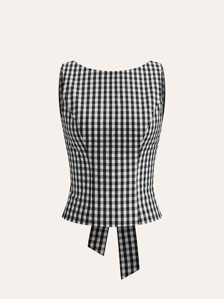 Quivara | Kariertes Crop Top Damen
