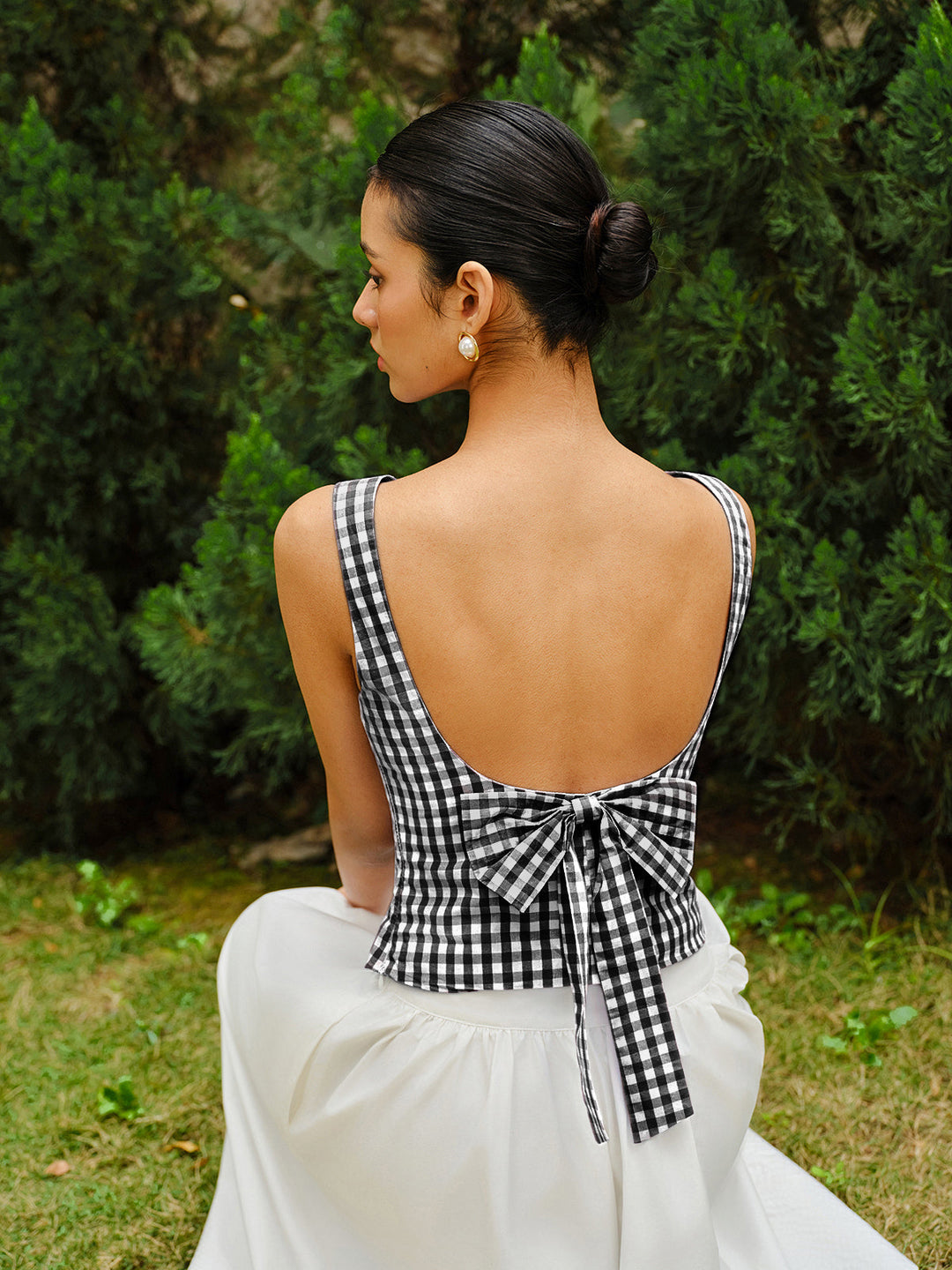 Quivara | Kariertes Crop Top Damen