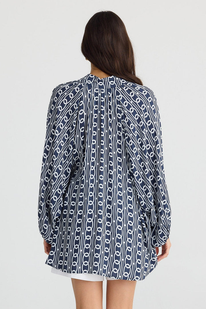 Minara | Elegante Bluse mit Stehkragen