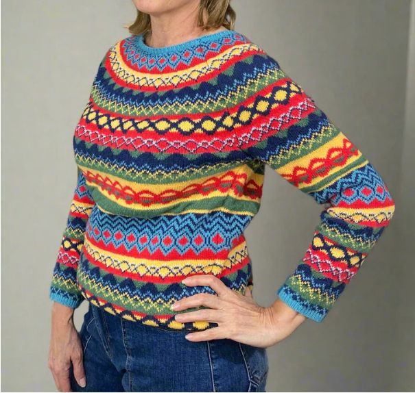 Angela | Gemusterter Damenpullover