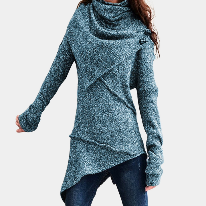 Sesilia | Eleganter asymmetrischer Damenpullover aus Strick