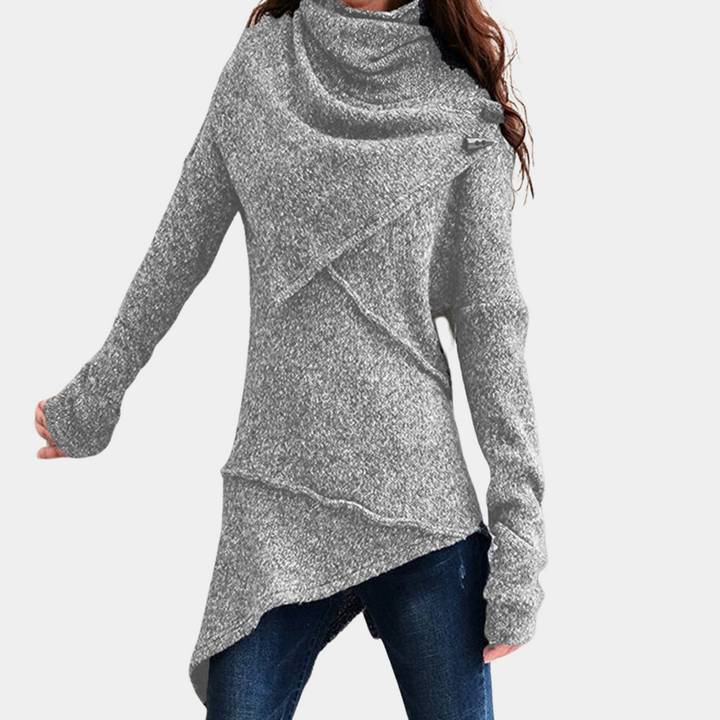 Sesilia | Eleganter asymmetrischer Damenpullover aus Strick