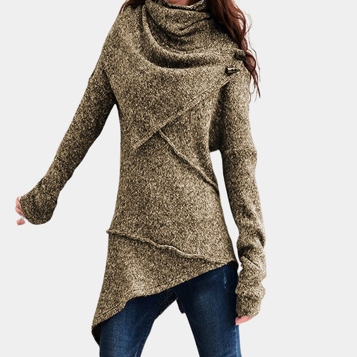 Sesilia | Eleganter asymmetrischer Damenpullover aus Strick