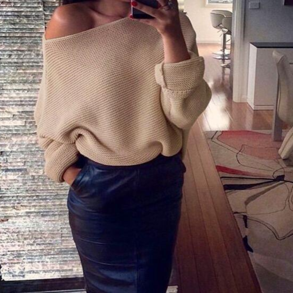 Elsin | Schulterfreier Damenpullover