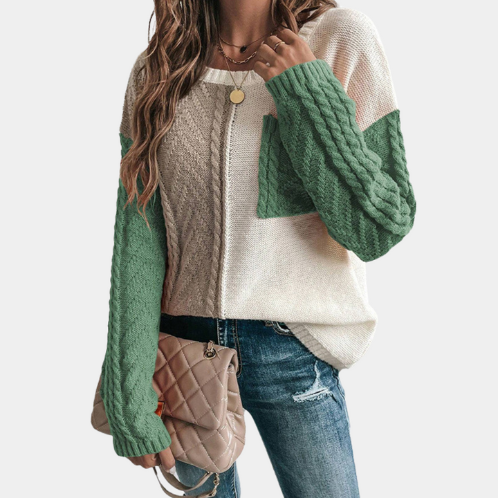 Siofra | Schicker Strickpullover mit fallender Schulter