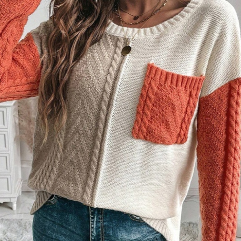 Siofra | Schicker Strickpullover mit fallender Schulter