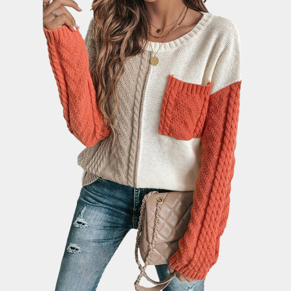 Siofra | Schicker Strickpullover mit fallender Schulter