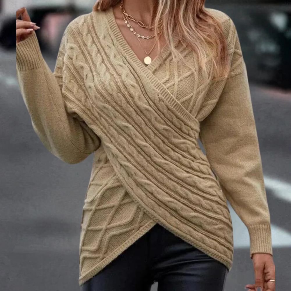 Noemie |Eleganter Kreuzpullover für Frauen
