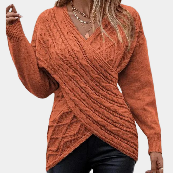 Noemie |Eleganter Kreuzpullover für Frauen