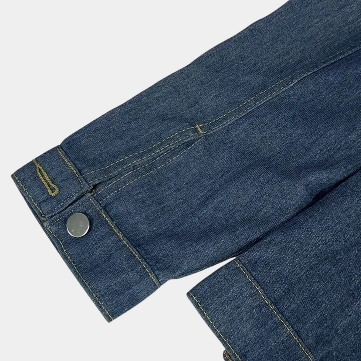 Ronia | Modischer Pullover mit Ärmeln aus Denim für Frauen